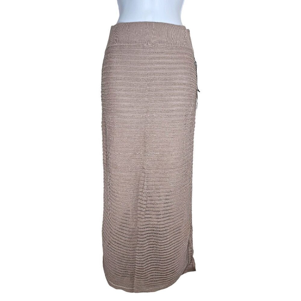 Callahan Knitwear Genny Skirt Electric Purple Brown Cotton Women's Small NWT